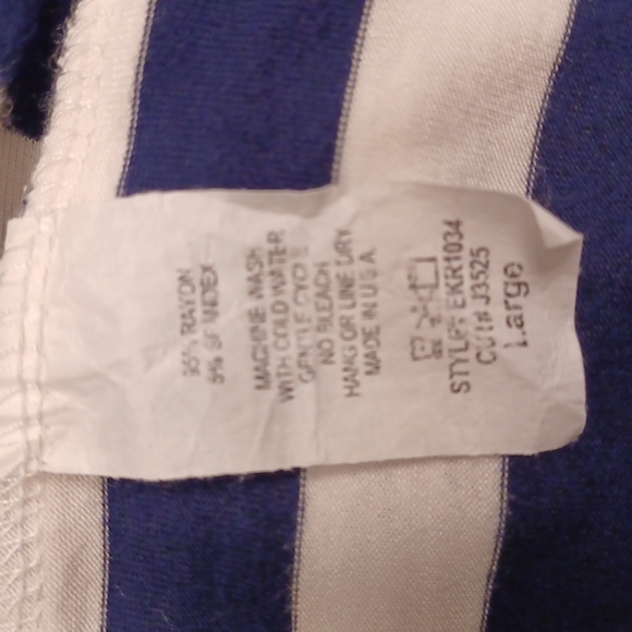 Égy Blue/Off-White Striped Jumpsuit - Picture 4 of 4